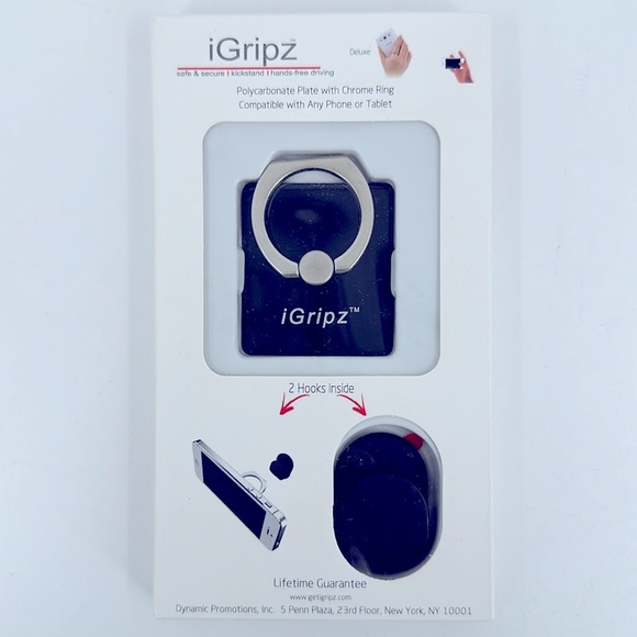 NWT igripz Cellphone Ring & Hook- Black - Picture 2 of 6